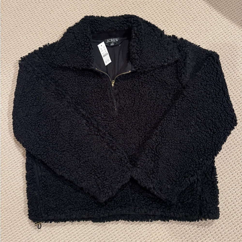 J Crew Sherpa Half-zip Fleece Pullover - Women’s Size Medium